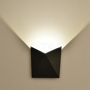 Applique LED 5w Luce Natura Nero IP65
